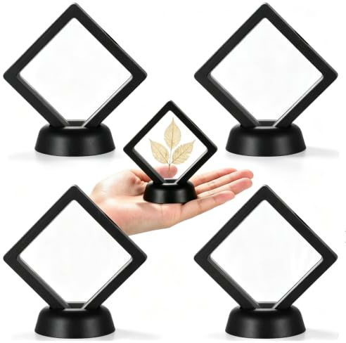 4 Pcs Cadre Flottant Transparent 3D, Cadres d'Affichage Présentoir, Cadre Flottant pour Bijoux Colliers Bracelets Boucles d'oreilles Porte-Pièces de Monnaie bagues, Bijoux et médailles