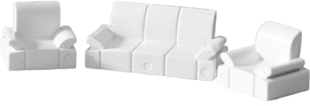SunsoilGiant Miniatur Sofa Set Puppenhaus Möbel Mini Sofa Sessel Couch Modell Aus PP für Detailgetreue Modellwelten für Sandtisch Bau Diorama Szenen Modellbahnanla, Style C