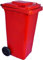 120 Litre Wheelie Bin - Red - Council Approved EN840 Waste Recycling