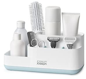 Joseph Joseph EasyStore Aufbewahrungsbox für Badzubehör, Blau/Weiß