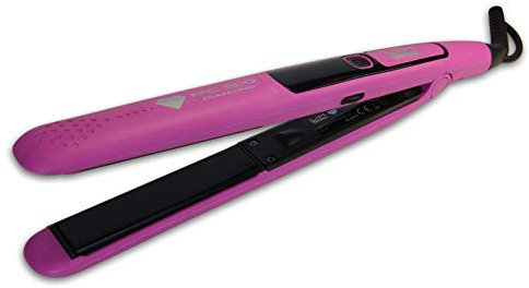 Plancha de cabello LIM HAIR PC 5.0 DIAMOND. Placas basculantes y oscilantes DIAMOND. Temperatura regulable hasta 230 ºC. Bolsa térmica (FUCSIA, Plancha PC 5.0)