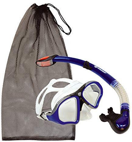Schildkröt® Premium Schnorchelset Palau 2-teilig, Brille, Schnorchel Dry-Top, ABC Set, Tauchset für Erwachsene und Jugendliche, hochwertiges Silikon, perfekte Passform, inkl. Netztasche, 940013