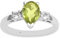 Solid 925 Silber Ring Mit Peridot und Weiß Topas ring-16