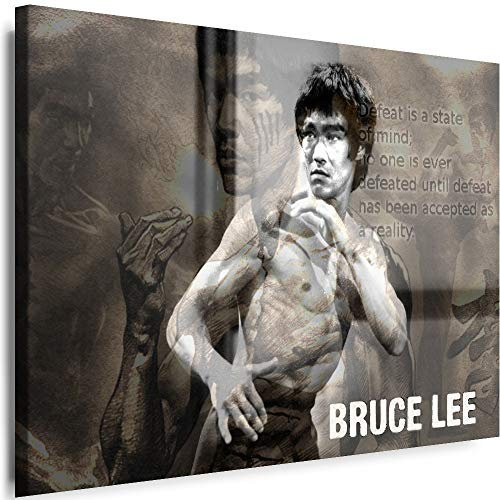 Myartstyle - Bilder Bruce Lee 80 x 60 cm Leinwandbilder XXL - 1 Teilige Wandbilder Film Popular Movies Kunstdrucke w-P-2020-14