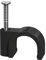 Round Cable Clips 7mm Black - Pack of 100