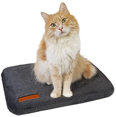 Schlitzohr Katzen Fensterbankliege Teddy | stabile Katzenliege für Fensterbank 51 × 36 cm (Grau)