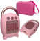 Hard Carrying Case and Silicone Cover for JBL Clip 4 Portable Bluetooth Speaker, Protective Travel Case Storage for JBL Clip 4 Speaker Accessories (Pink)
