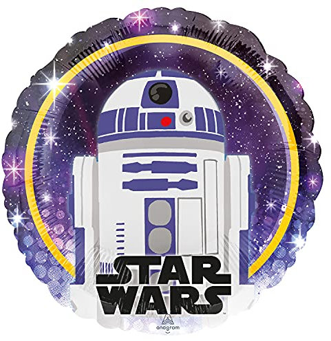 Amscan Anagram 4275301 – Star Wars R2-D2 Geburtstag runder Folienballon – 45,7 cm