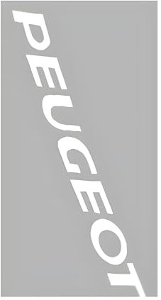 Aufkleber peugeot weiß 2-teilig