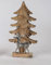 formano Deko Baum mit Hirsch H. 42cm Aluminium Mango-Holz Wintertzeit