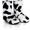normani® Körnerpantoffeln - Hausschuhe für die Mikrowelle - Hausstiefel mit Leinsamenfüllung - extra hoher Schaft Farbe Kuh Größe L=41/45
