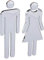Toilet Door Sign,2 PCS Male and Female Toilet Signs ABS Plastic WC Sign Toilet Self-adhesive Signs for Ladies and Gentlemen for Hotel Store Parking Shopping Center Restaurant Home Decoration