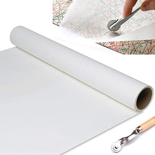 10m x 1m - Schnittmusterpapier Seidenpapier auf Rolle Schneider Papier Halbtransparent zum Abpausen von Schnittmuster für Stoffe Kopierpapier