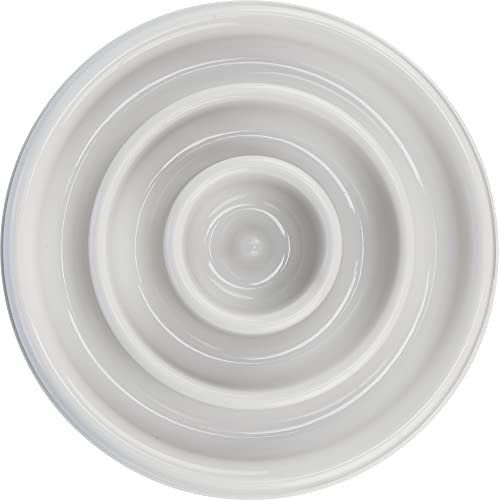 TRIXIE Slow Feeding Anti Schling Napf, Kunststoff/TPR, 0,45 L/Ø 23 cm, Grau - 25029