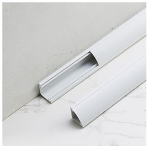 HAIXHX Goulottes Canal de câbles d'angle en PVC, Goulotte d'angle/de Plafond à Peindre pour câbles avec Support Autocollant pour la Maison/l'atelier (Color : White, Size : 14x14mm/0.55x0.55in)