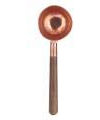 Coffee Scoop Measuring, Copper Coffee Bean Tablespoon Multipurpose Milk Sugar Powder Scoop Cup Black Walnut Handle Cooking Accessories Kitchen Supplies for Home Cafe Bar