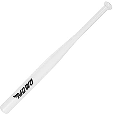 MUWO Baseballschläger aus rostfreiem, legiertem Stahl. Für Anfänger, Hobbyspieler und Profis geeignet, Länge: 28 Zoll (0,71 m), Gewicht: 980 g, in vielen (Weiß)