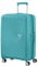 American Tourister Soundbox - Hartschalenkoffer 67 cm Mittelgroß - Trolley Koffer mit 4 Rollen, TSA-Schloss, Erweiterbar & Leicht - 71.5/81 L - Türkis (Turquoise Tonic)