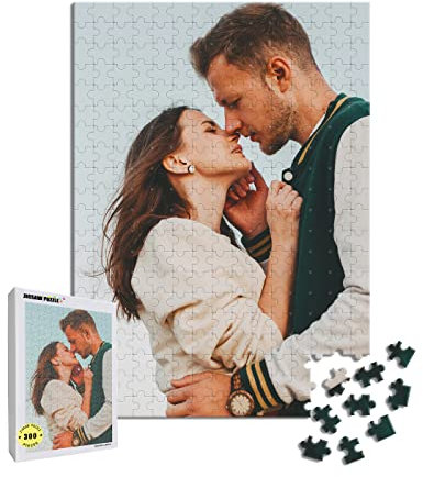 MXCUSTOM Personalisierte Puzzle 300 Teile, Fotopuzzle Erwachsene mit Eigenem Foto Bild Text zum Selbstgestalten Puzzel Hochformat Porträt (PUZ-300-V)