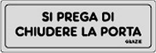 10PZ ETICHETTA ADESIVA 150X50 SI PREGA CHIUDERE PORTA