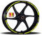 Adesivi Cerchioni Moto Set Completo per 2 Ruote 17 Pollici Strisce Cerchi Custom Vari Colori universale Mod.1 cod.RT001 (029 GIALLO FLUO)