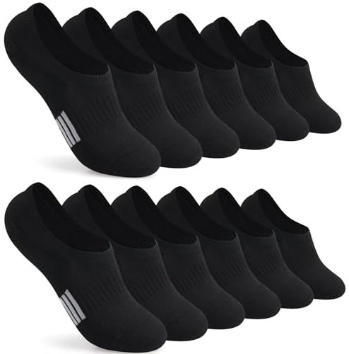 Blu Ninfee Sneaker Socken Damen 39-42 35-38, Gepolsterte Füsslinge Füßlinge Sneakersocken Herren 6 Paar, Atmungsaktive Sportsocken Laufsocken Rutschfest mit Silikonpad