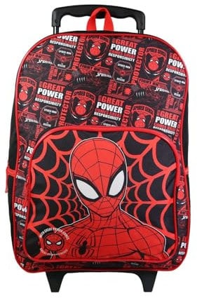 Bagtrotter Marvel Spider-Man Mochila con ruedas Telaraña negra