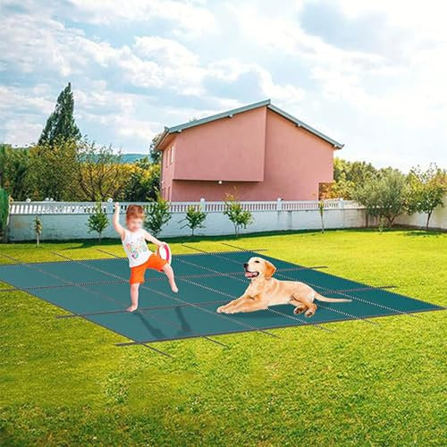 Bâche de Piscine Bâche de piscine commerciale pour piscine hors sol, bâche de piscine d'hiver à l'épreuve du vent, filet à feuilles avec accessoires de montage pour l'arrière-cour, la cour, la terrass