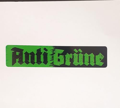 stickerpoint24 AntiGrüne Aufkleber Kein bock auf Grüne lang, Vinyl, Minimalist, Sticker, Aufkleber, für alle glatten fettfreien Untergründe, Grün