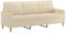 vidaXL Sofa 3 Sitzer, Couch für Wohnzimmer, Polstersofa mit Metallgestell, Loungesofa Sitzmöbel Stoffsofa Dreisitzer Wohnzimmersofa, Creme Stoff