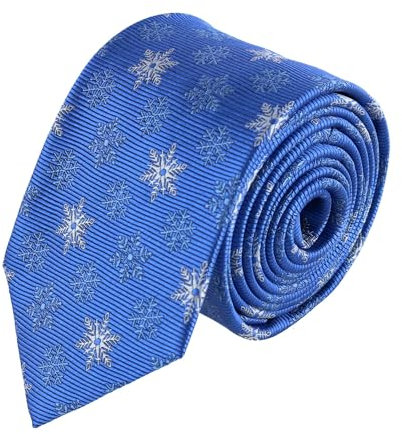 Trafalgar Herren-Krawatte Let It Snowflake, Hell, blau, Einheitsgröße