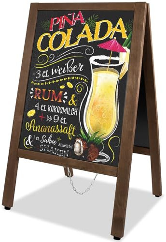 VAIIGO Kundenstopper Werbetafel Gehwegaufsteller Aufsteller 85 x 43 cm Magnetische Holztafel Kreidetafel Restaurant-Tafel Plakatständer