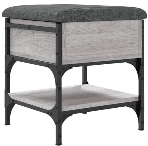 vidaXL Schuhbank Grau Sonoma 42x42x45 cm Holzwerkstoff
