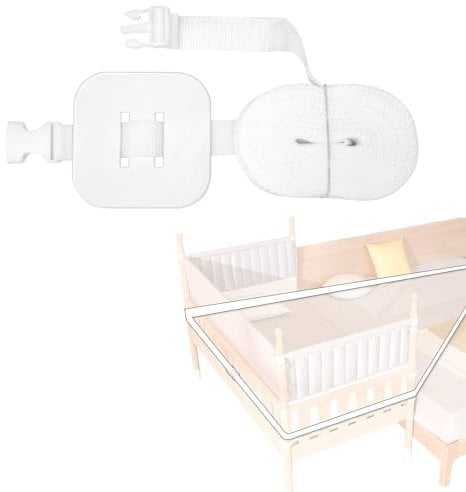 6M Beistellbett Befestigung,Gurt für Babybett,Gurt für Boxspringbetten,Strap for Baby Bed,Babybett Zubehör Für Boxspringbetten und Kinderbetten (Weiß)