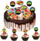 24 Stück Kuchen Toppers, Geburtstag Dekorationen, Kinder-Kuchen Dekorationen, Thema Parteien, Weihnachten, Party Dekorationen