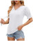 Generico Maglia Maniche Corte Donna Elegante Top Sportivo Donna Fitness Nero Top Sottogiacca Donna Elegante in Pizzo Nero Manica Corta Blusa Donna Elegante Mezza Manica Top di Seta Fucsia