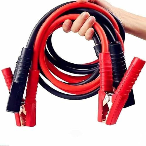 AUTOZOCO Pinzas de Batería de Coche y Motos, Cable de Arranque para Batería de Coche, Pinza de Arranque, Pinza Cocodrilo, Longitud 2.5 Metros, Incluye Bolsa Transporte, Cable 35 mm2, Pinzas 2000 A