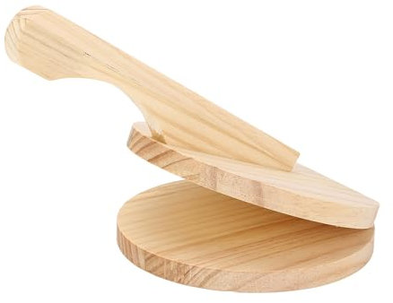 Tortilla-Presse aus Holz, Tortillapresse, ergonomischer Griff, manueller Tortilla-Presser, Tortilla mit Mehl, Pizza Roti (L)