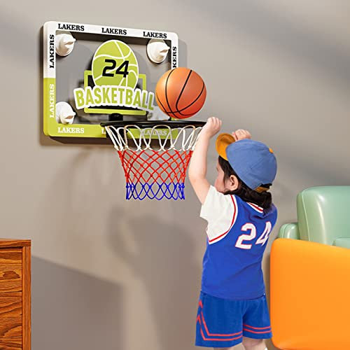 LVYUDS Basketballkorb Faltbares Wandmontage Basketballkörbe Höhenverstellbar Starker Saugnapf Basketball-Backboard für Kinder Teenager Training