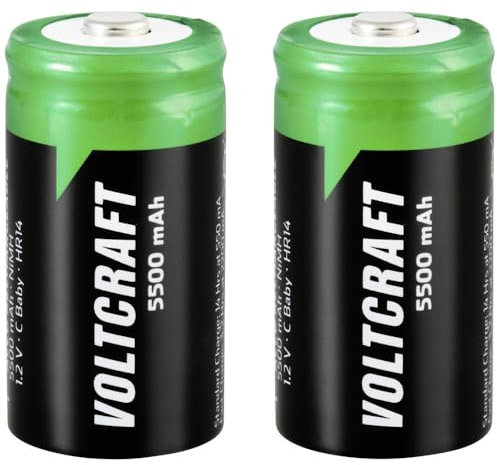 VOLTCRAFT HR14 Batterie Rechargeable 1/2 Torche (C) NiMH 5500mAh 1.2V 2pcs