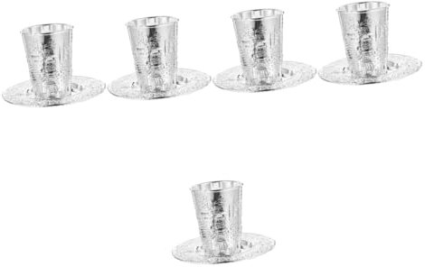 MAGICLULU 5 Juegos Juego de Copas de oración. Vaso de Cerveza Copa de shabat Vasos de Whisky judía festables considerado Taza de ofrenda de Metal Sagrada de Zinc