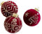 Gungtj Weihnachts-Samtkugeln | Glitzernde Pailletten-Glitzerkugeln - Weihnachtsbaumschmuck Kugeln Weinrot Beflockungskugeln für Hochzeitsfeier