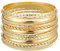 Yolev 12 Stuck Gold Armreif Indischer Schmuck Armband Set Teen Girls Punk Stapelbares Strukturiertes Armreifen Damen Braut Hochzeit Party Indianer Schmuck