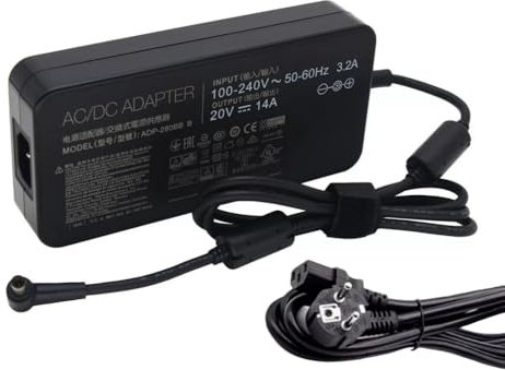 280W Caricatore Alimentatorer per Asus ROG Strix G15 G16 G17 G18 Scar 15 17 Scar/Hero II, Rog Flow X16, TUF A16 F16 Zephyrus G14 G15 G16 M15 M16 S15 S17 Duo 15 16, ProArt/Vivobook PC Portatile