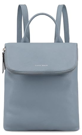 Lloyd Baker London – AGRA Backpack: 100% Genuine Full Grain Leather Women's Backpack- CITADEL (Light Blue)