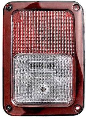 Generisch Rücklicht Rückleuchten Für Jeep Für Wrangler JK 2007-2017 Klares/Rotes 12-V-Rücklicht (US-Stecker) Rücklicht für die linke oder rechte Seite des Autos(Rear Left)
