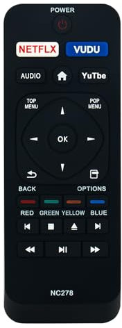 NC278UL NC278 Replace Remote Compatible with Philips Blu-ray Disc/DVD Player BDP2501/F7 BDP2501/F7A BDP2501/F7C BDP7303/F7 NC275 NC275UH