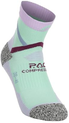 P.A.C. Rn 6.2 Reflective Pro Mid Compression Kompressions-Socken Damen mint - mint-lilac 38-41