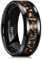 King Will Mens Tungsten Wedding Bands Meteorite Inlay 8mm High Polished Engagement Ring for Couples T 1/2 (10)
