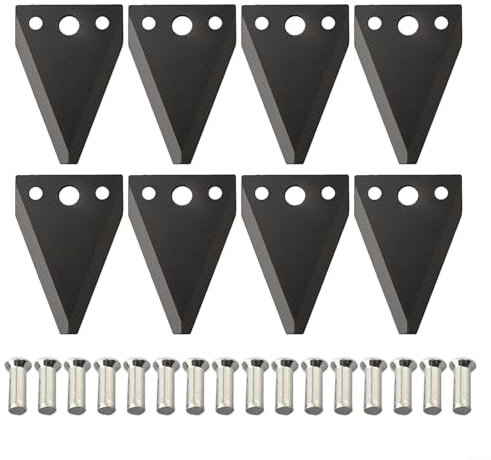 Eawfgtuw Sickle Mower Bar Kit with 8 Knives 16 Rivets Metal Replacement Parts Compatible with GW-P406732 GW-P406657 GW-P406658 Outdoor Garden Equipment